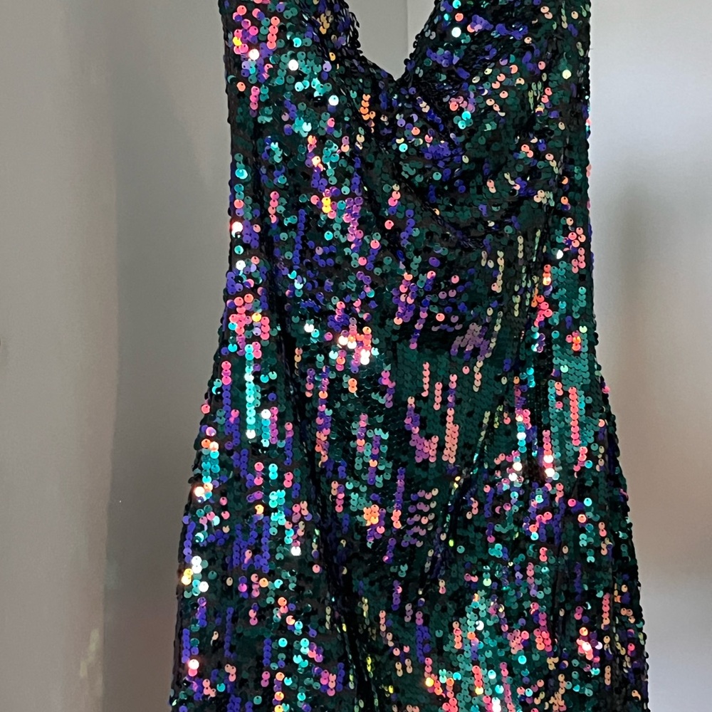 Sequin Allison and Kelly Multicolor Dress Strapless M - Picture 2 of 4